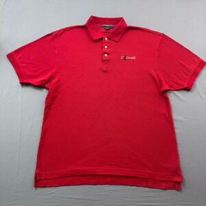 Chestnut Hill Performance Mens XL Red IT Cornell University Polo Shirt Cotton
